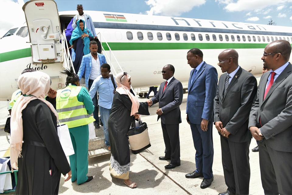 First Direct Flight From Mogadishu Lands At Jkia Nairobi After